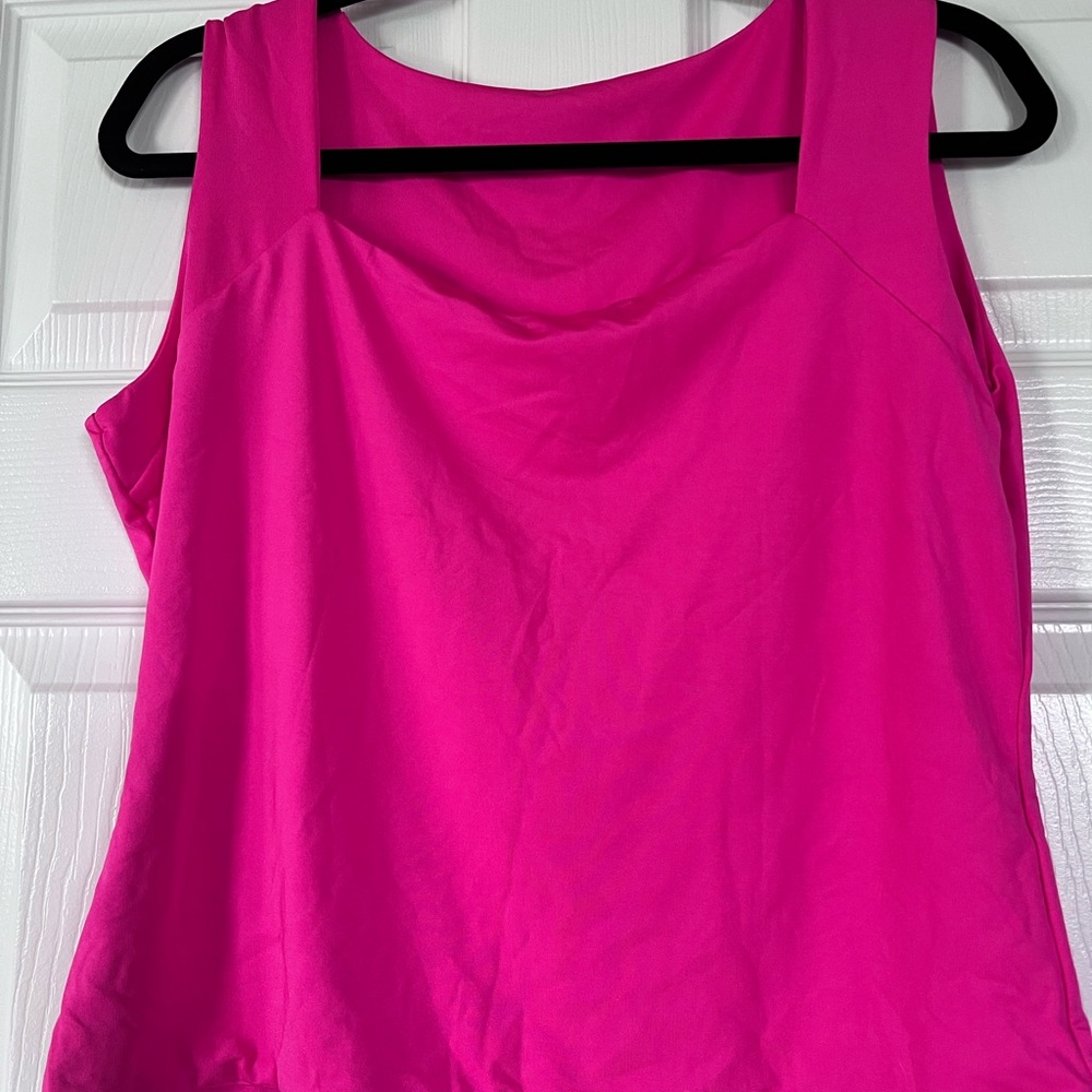 Source Unknown Bright Fuchsia Scoop Neck Tank Top